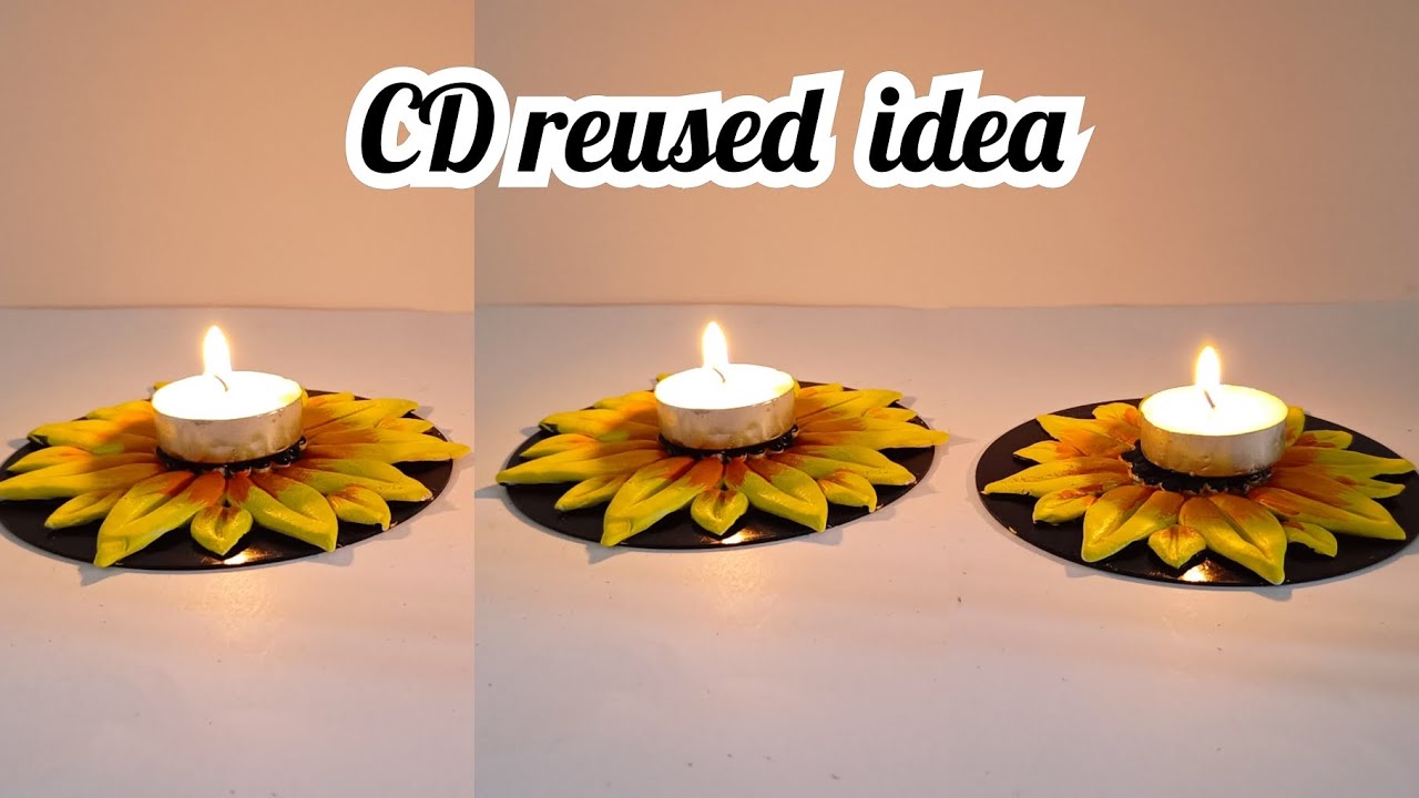 😱🪔Best home decoration ideas by old cd Best out of waste old cd Diy room decor craft YouTube