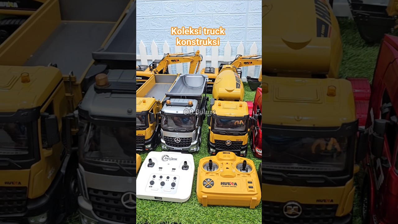 Koleksi truck konstruksi rc dump truck, trailer, excavator, mixer truck #truck #trailer #excavator