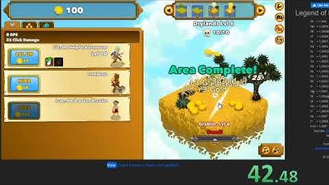 Clicker Heroes - [Former World Record] 1 Hero to Level 50 Speedrun (1:55.92) (Mouse Keys)