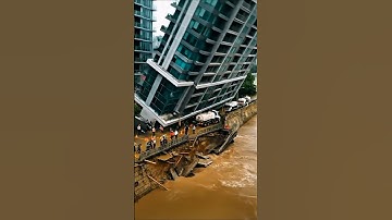 Shocking Building 🏢 Collapse #buildingcollapsed #disasterclips #trendingshorts