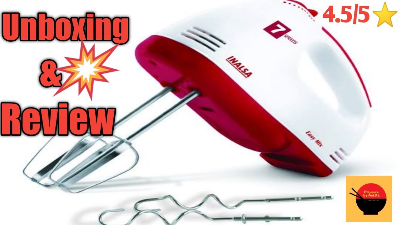Inalsa Easy mix hand blender 250W with 7 speeds control unboxing and