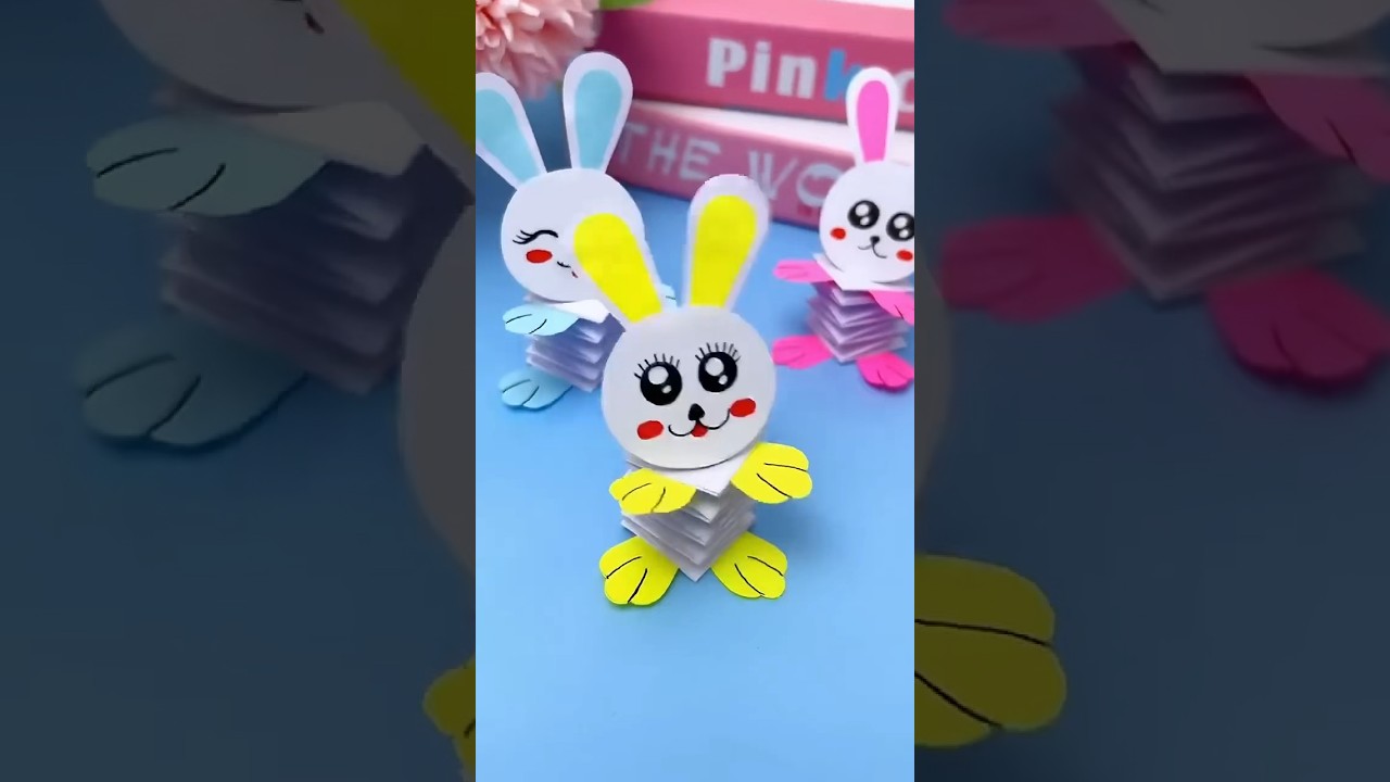 Diy Cute bunny rabbits 🐰🐇#rabbit #craft #diy #papercraft #cute #coolideas #yt #shortsfeed #shorts