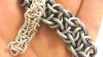 Плетение Vipera Berus.  Плетение из колец. Как сделать цепочку?