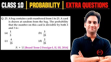 A bag contains cards numbered from 1 to 25. A card is drawn at random from the bag. The probability