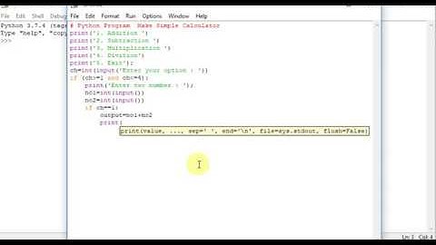 Python Program  Make Simple Calculator