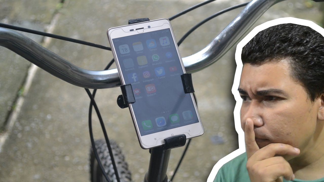 Suporte para prender o celular na moto ou na bicicleta! - YouTube