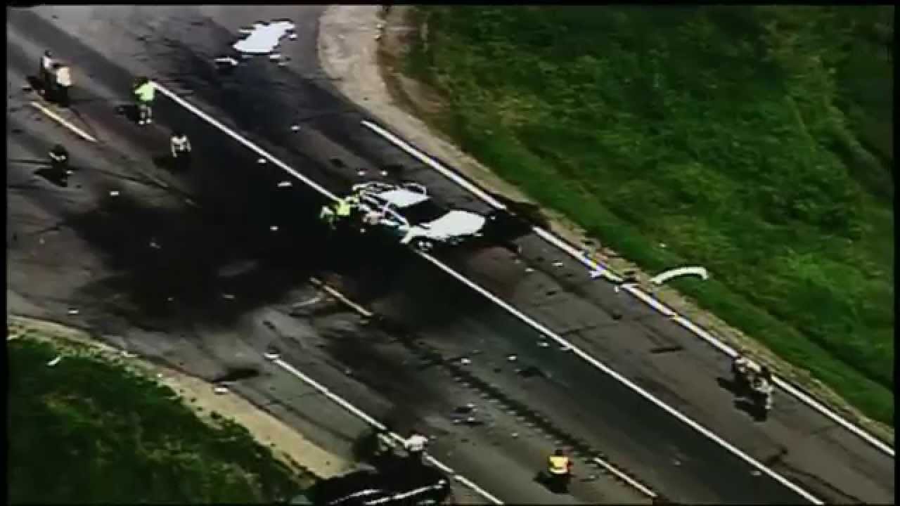 Aerial footage of fatal crash on Highway 55 - YouTube