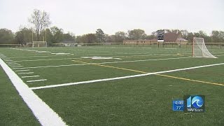 Anita Blanton on 1 5M athletic field in the East End