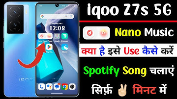 iqoo z7s nano music player use kaise kare | how to set nano music on iqoo z7s