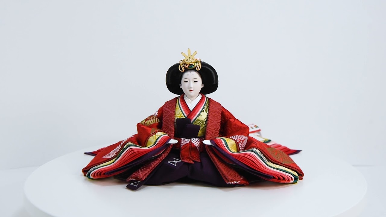 ひな人形 大三五 正絹紫紺 清水久遊 梛葉