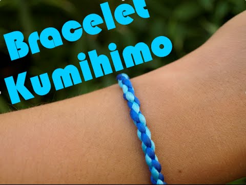 Tresser un Bracelet Kumihimo à 4 brins - YouTube