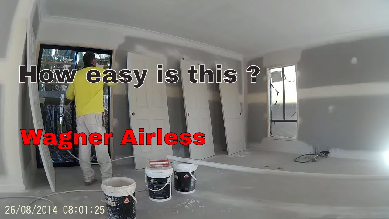 Spraying doors using a Wagner airless spraygun YouTube
