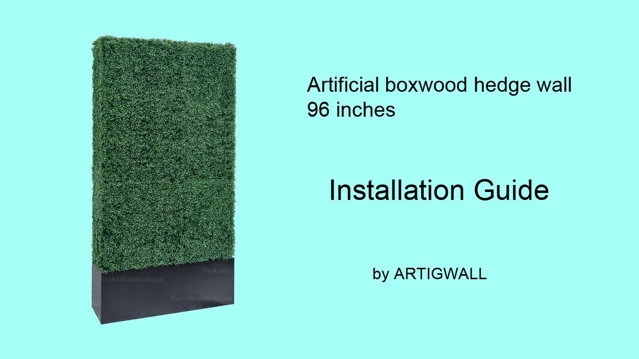 Artificial boxwood 96 inches hedge installation guide YouTube