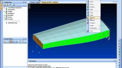 FEMAP - User Interface - Entity Selector Introduction - Szczegóły