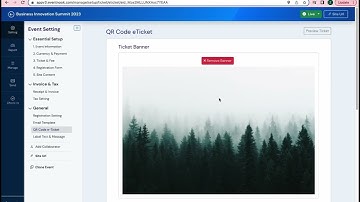 Setting up your QR Code E-Ticket using EventNook