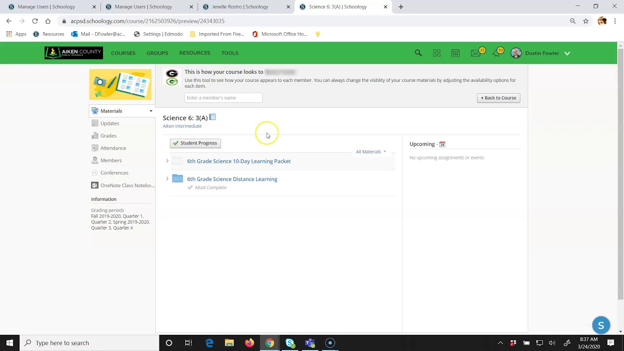 TEACHERS- How-To Schoology: How to View Courses as Students - YouTube