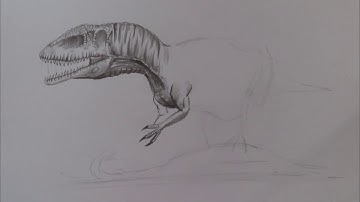 How to Draw Carcharodontosaurus - Simple Tutorial