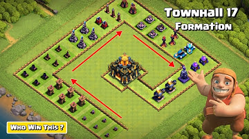 Townhall 17 Formation vs Level 1 Troops | clash of clans