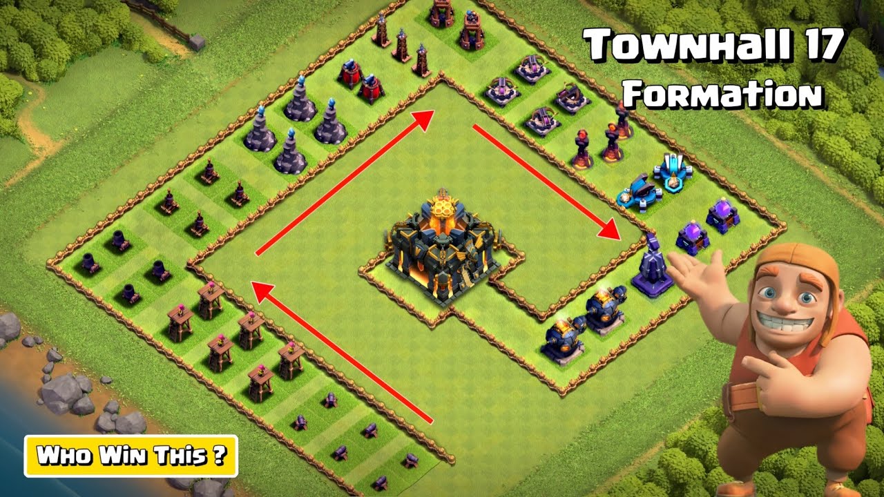 Townhall 17 Formation vs Level 1 Troops | clash of clans