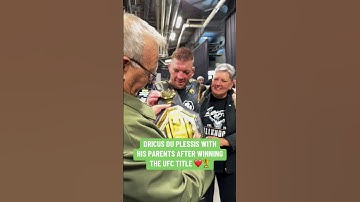 Du Plessis celebrating with his parents ❤️ #UFC312