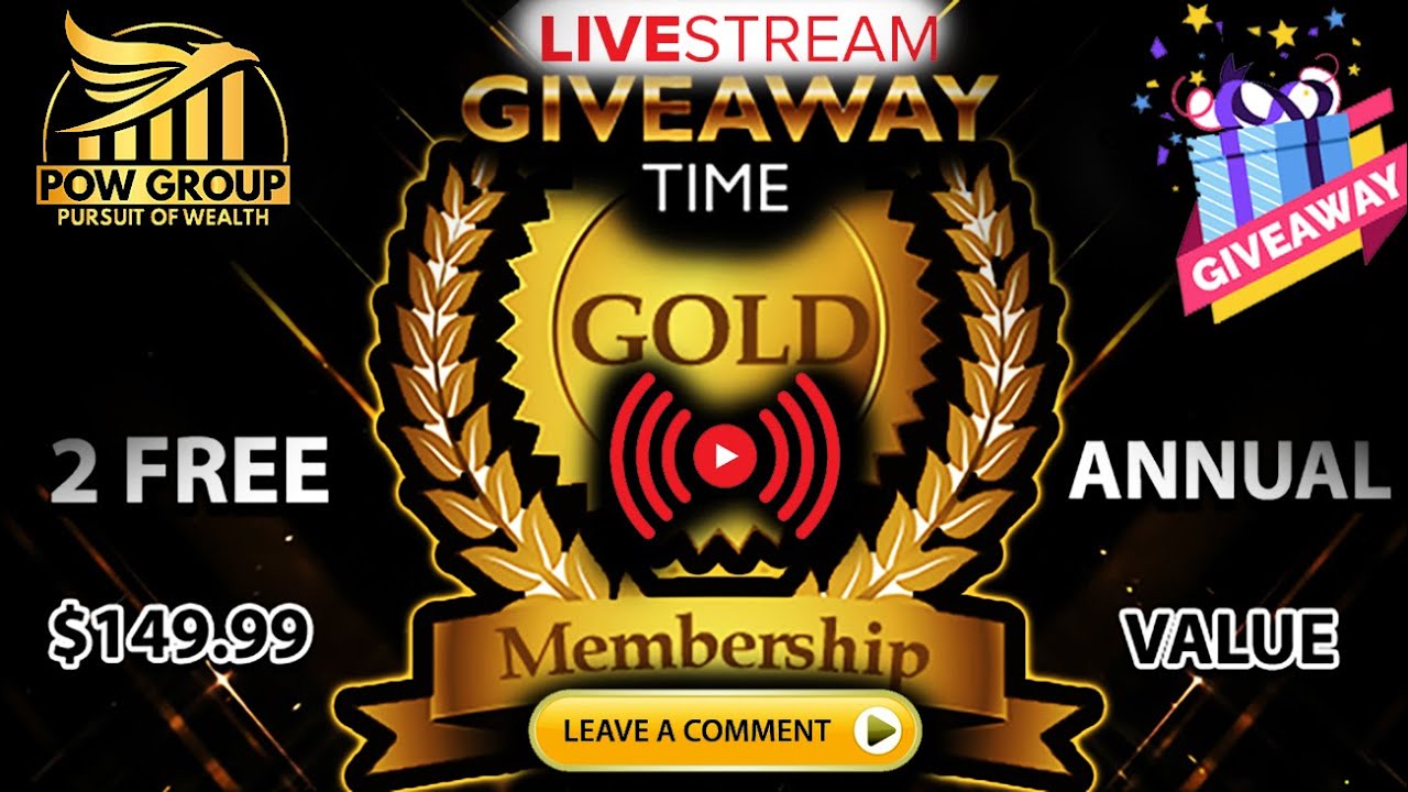 [LIVESTREAM] FREE Giveaway! Two Gold/Annual Memberships To Private POW Group Community! MAY 14, 2022