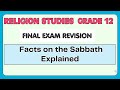 Religion Studies Grade 12 Q&A: Facts on the Sabbath Explained for Exam Success