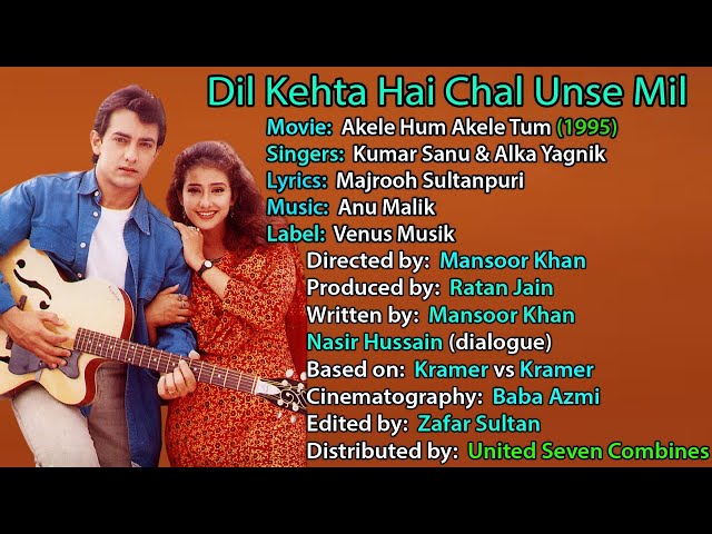 Dil Kehta Hai Chal Unse Mil - Kumar Sanu & Alka Yagnik - Subtitle Indonesia class=