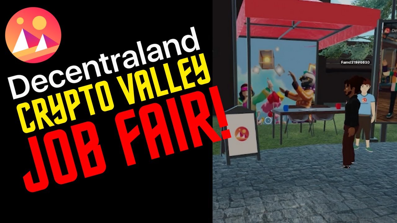 Decentraland // First Ever Crypto Valley Job Fair Walkthrough in  Decentraland!