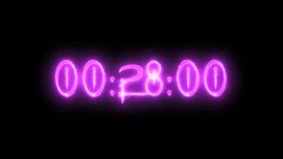 Purple Vampire Neon Timer 28 Minutes (Stopwatch)