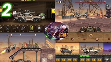 Zombie Hill Racing: Earn to climb apocalypse Android/iOS Gameplay part 2 Stage 2-1 to 2-3 Max Update