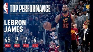 Lebron James drops 45 points in game 7 first round 2018