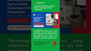 Visi Misi Pendidikan Agama Islam: Tantangan Di Era Globalisasi #shorts  Sekolah Unggulan Di Bekasi