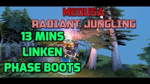 Dota 2 Howto Jungle 6.88 - Medusa 13 mins Linken + Phase Boots - Radiant Guide