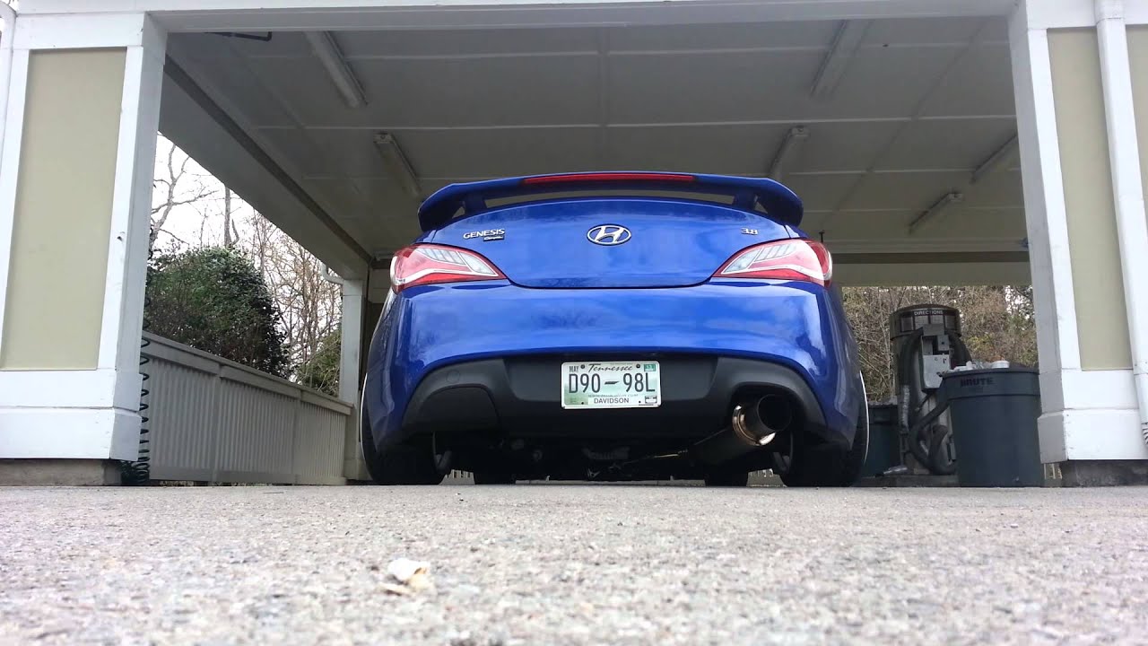 2013 Genesis Coupe 3.8 w/ System Upgrade Single Exit Exhaust - YouTube