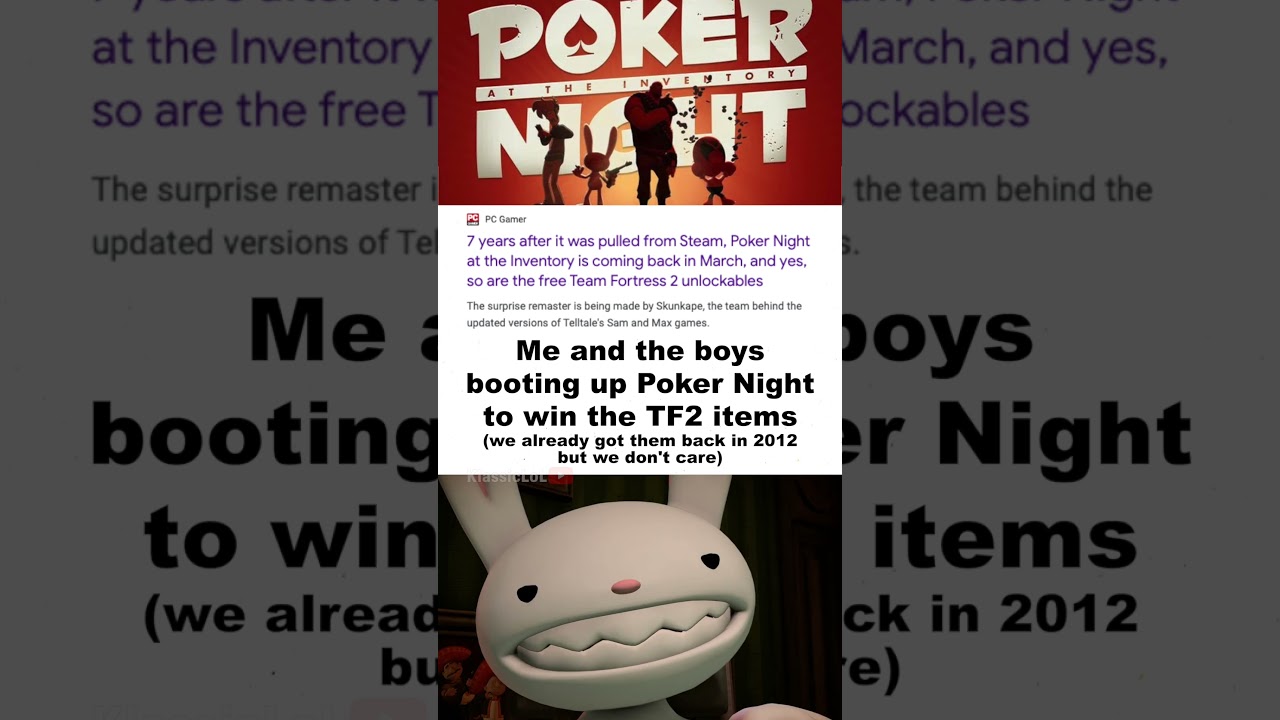 Вечер покера в «Инвентаре» возвращается 🃏 (мем из TF2)