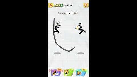 Draw 2 Save: Stickman Puzzle LEVEL 36 - Catch the thief - Gameplay Walkthrough Android IOS
