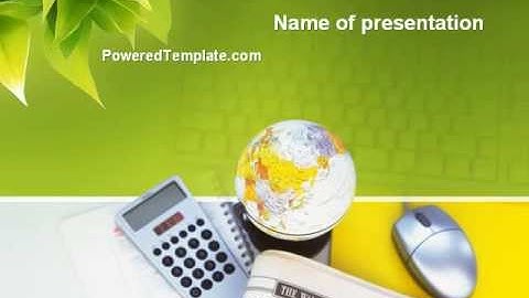 Business World Newspaper PowerPoint Template by PoweredTemplate.com