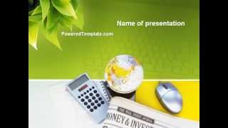 Business World Newspaper PowerPoint Template by PoweredTemplate.com