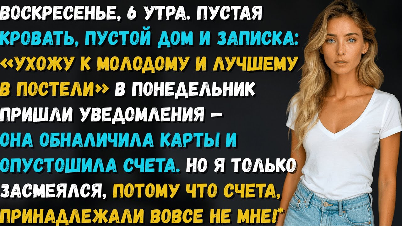 Жена оставила записку, обнулила счета и сбежала: «Нашла моложе и лучше в постели»
