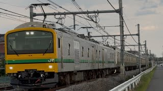 【E233系3000番台ヤマU629編成転用改造に伴うAT入場配給】E493系オク01編成+E233系3000番台ヤマU629編成10両が行田駅を通過!2026年7月30日
