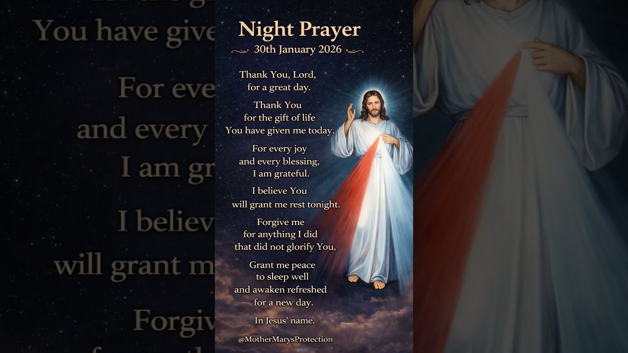 Night Prayer for 30th January 2026 | Rest in God’s Peace Tonight 🌙🙏