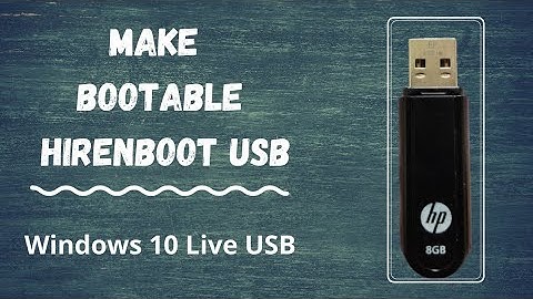 How to make Bootable windows 10 Live Hiren
