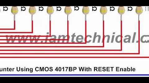 5 State Johnson Counter Using CMOS 4017BP With RESET Enable
