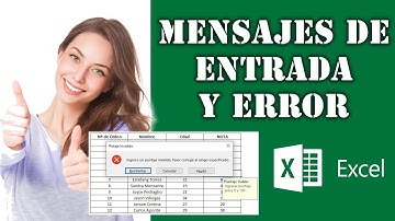 ❌ Como configurar el mensaje de ENTRADA y de ERROR en EXCEL ✔️