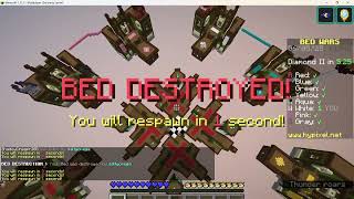 Trying to win Bedwars with just a wool defense