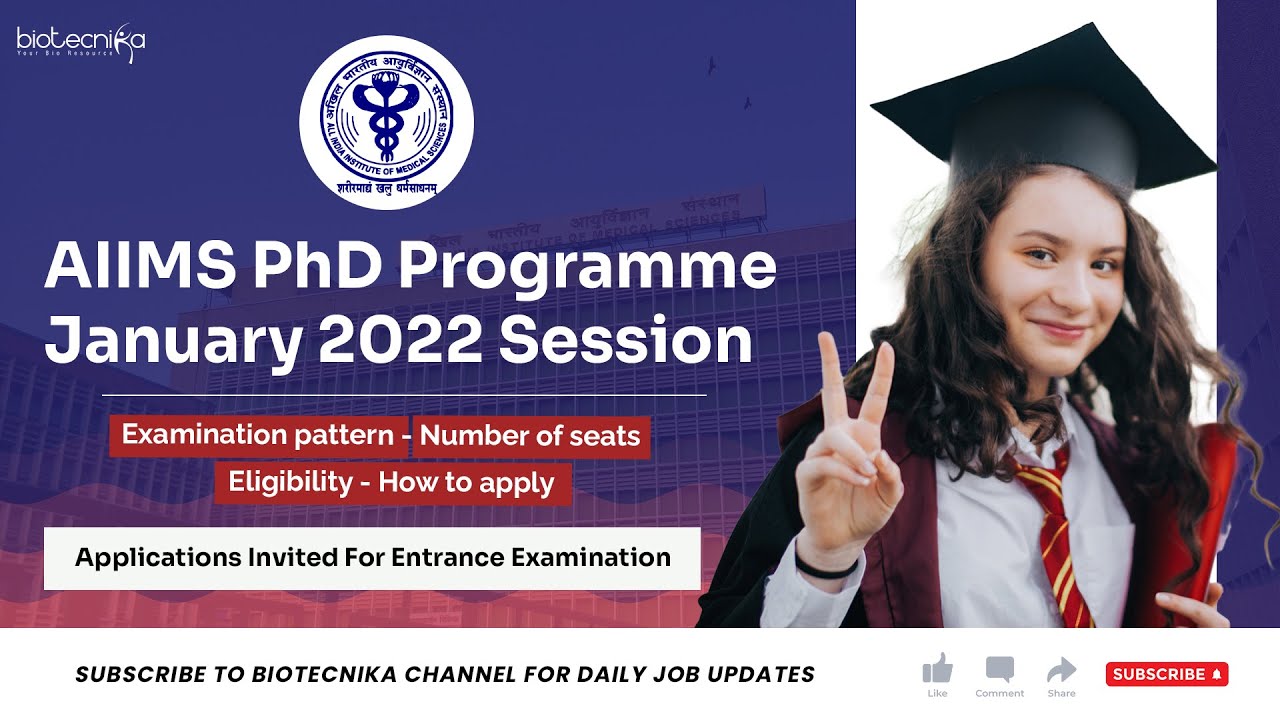 aiims phd entrance exam 2022