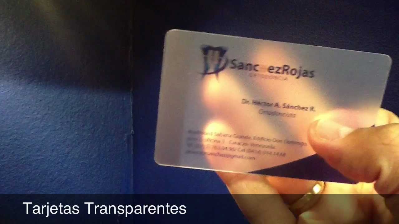 Tarjetas Plásticas Transparentes