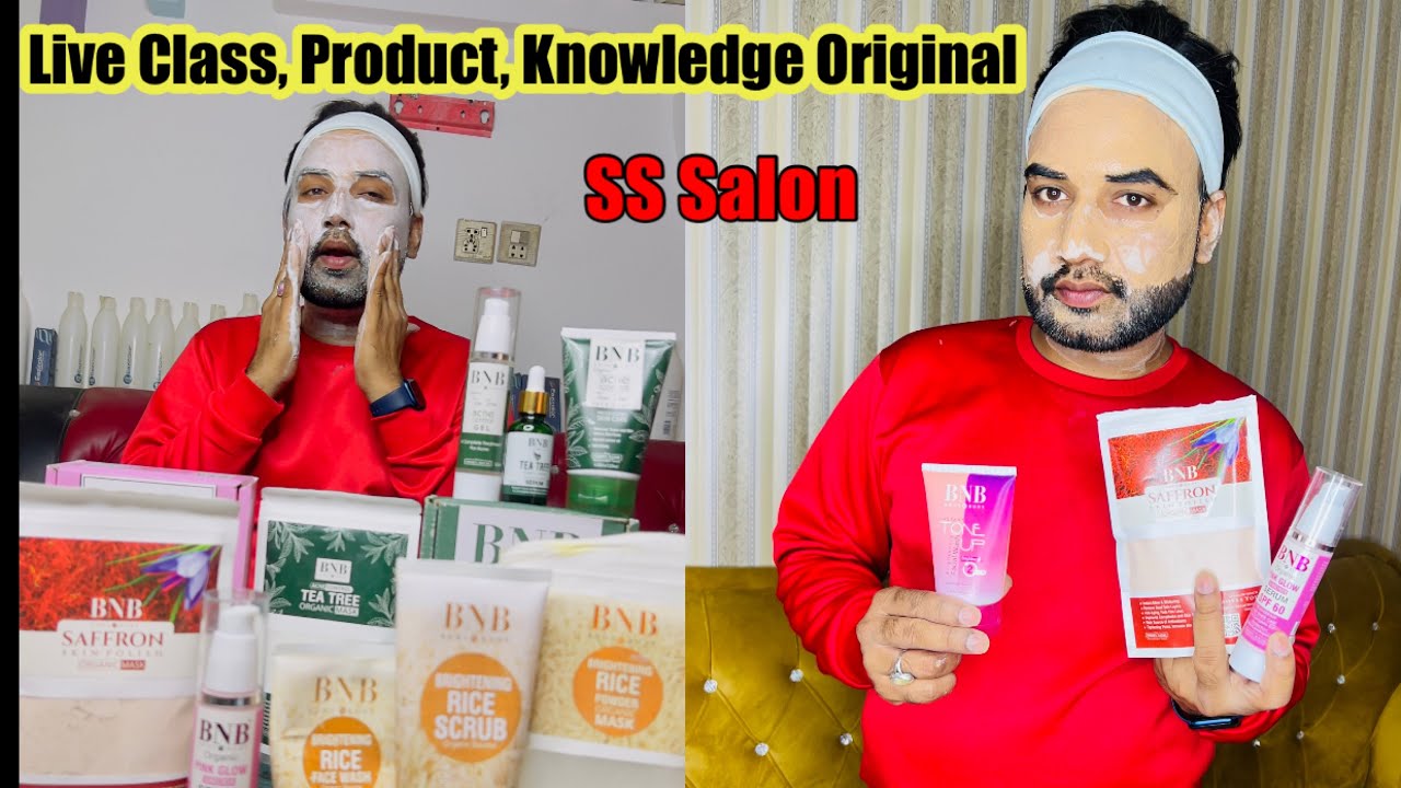SS Salon is live BNB Pink Glow kit honest reviews // BNB rice glow, kit how  do use the NBA product