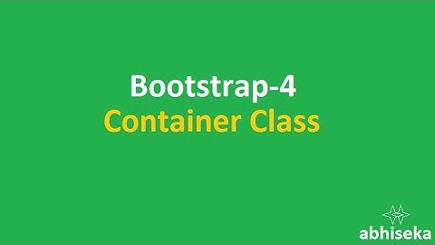 Bootstrap-4 Container Class
