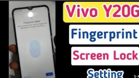 Vivo Y20 In Display Fingerprint  Lock Setting/Vivo y20i Me Display Fingerprint Lock Kaise Lagae🔓🔒